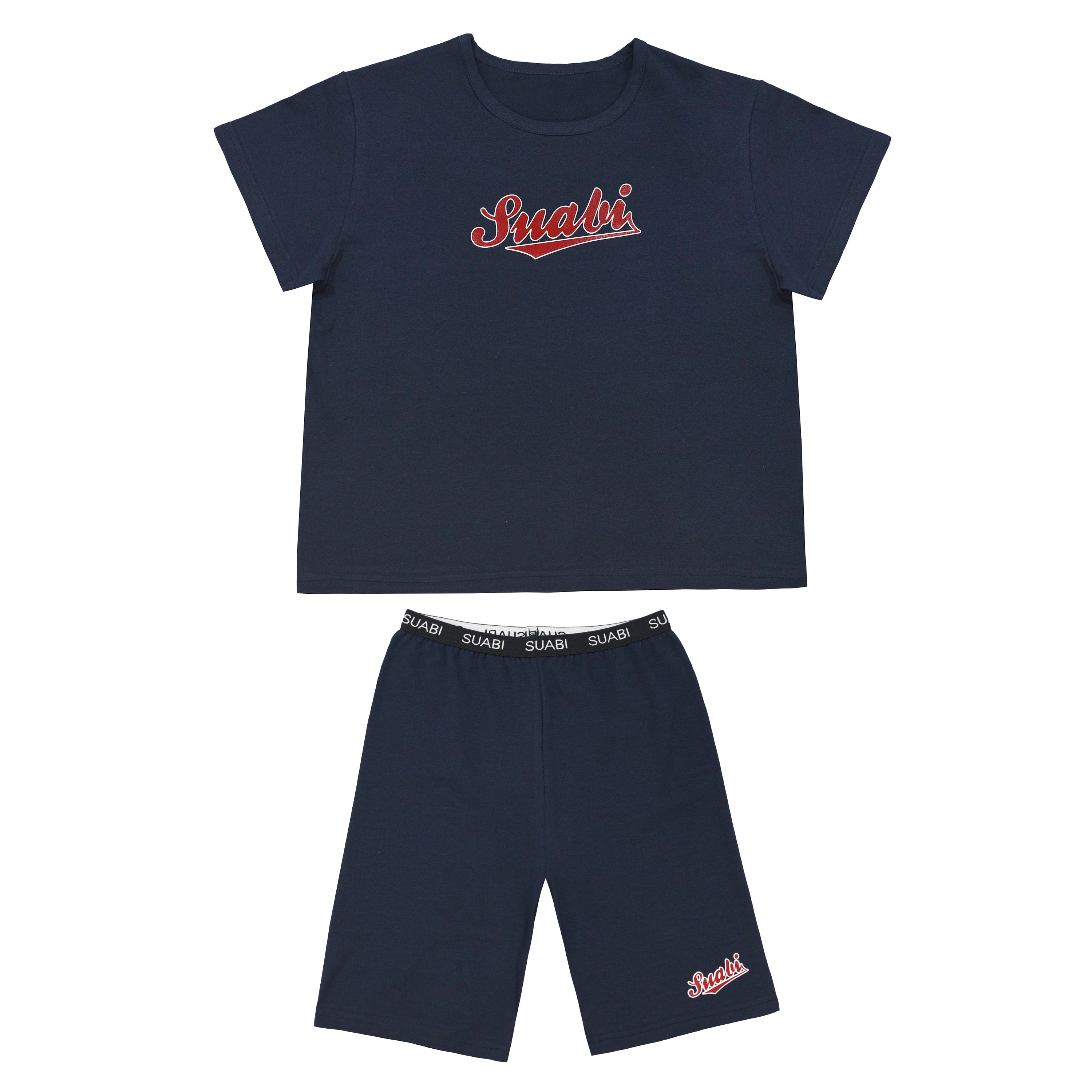 [Cotton]Short-sleeves SET : All Navy