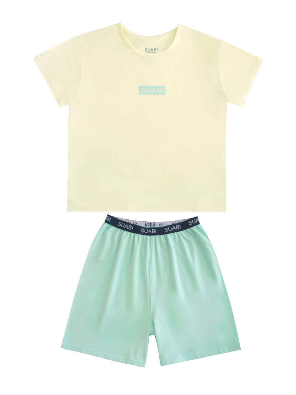 [Cotton]Short-sleeves SET : Yellow&amp;Mint