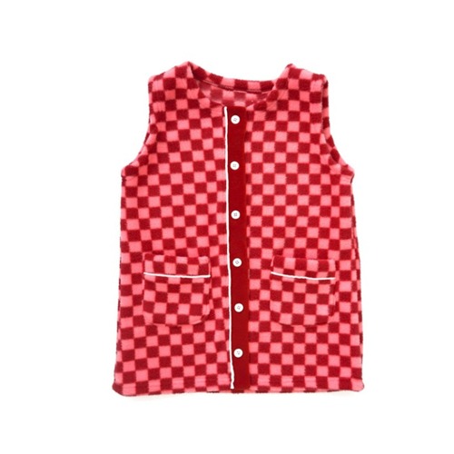 Fuzzy Fleece Vest : Red ▷35%할인
