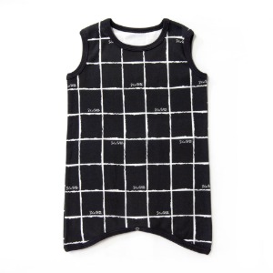 [20fw]Grid : Black Sleep-well vest
