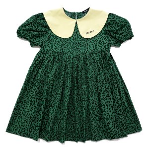 [21ss]Leopard Collar Dress : Green ▷25%할인