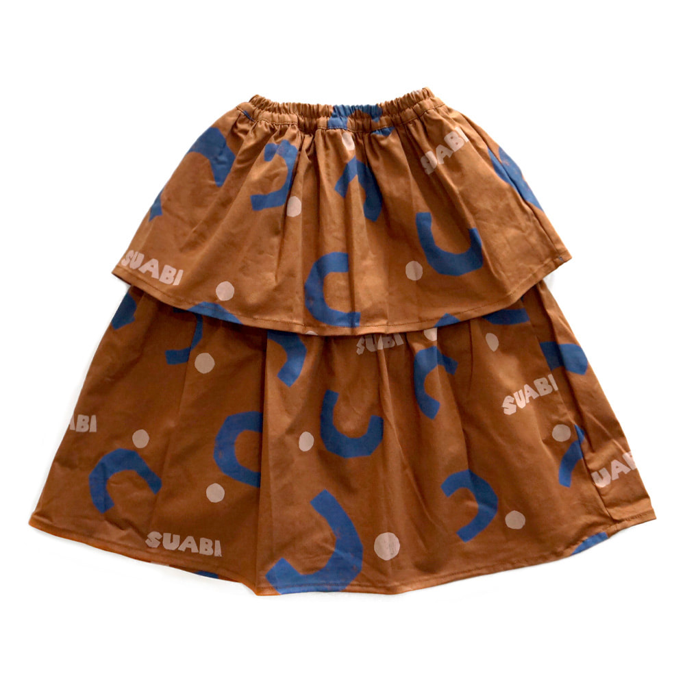 [21fw]Vintage Puzzl Skirt : Brown ▶B품 ▷30%할인