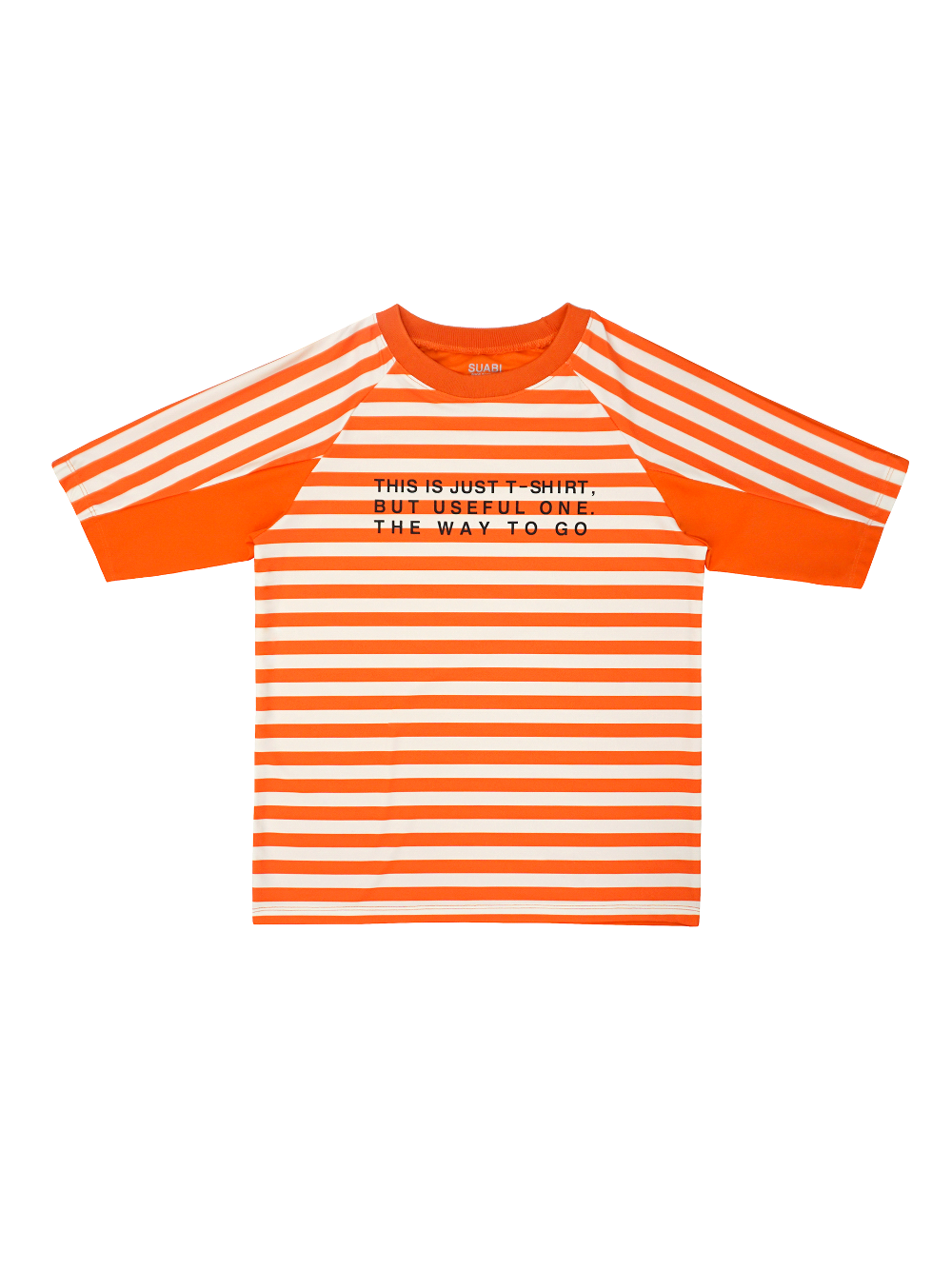 [J&amp;A]Cutting Line T : Stripe Orange