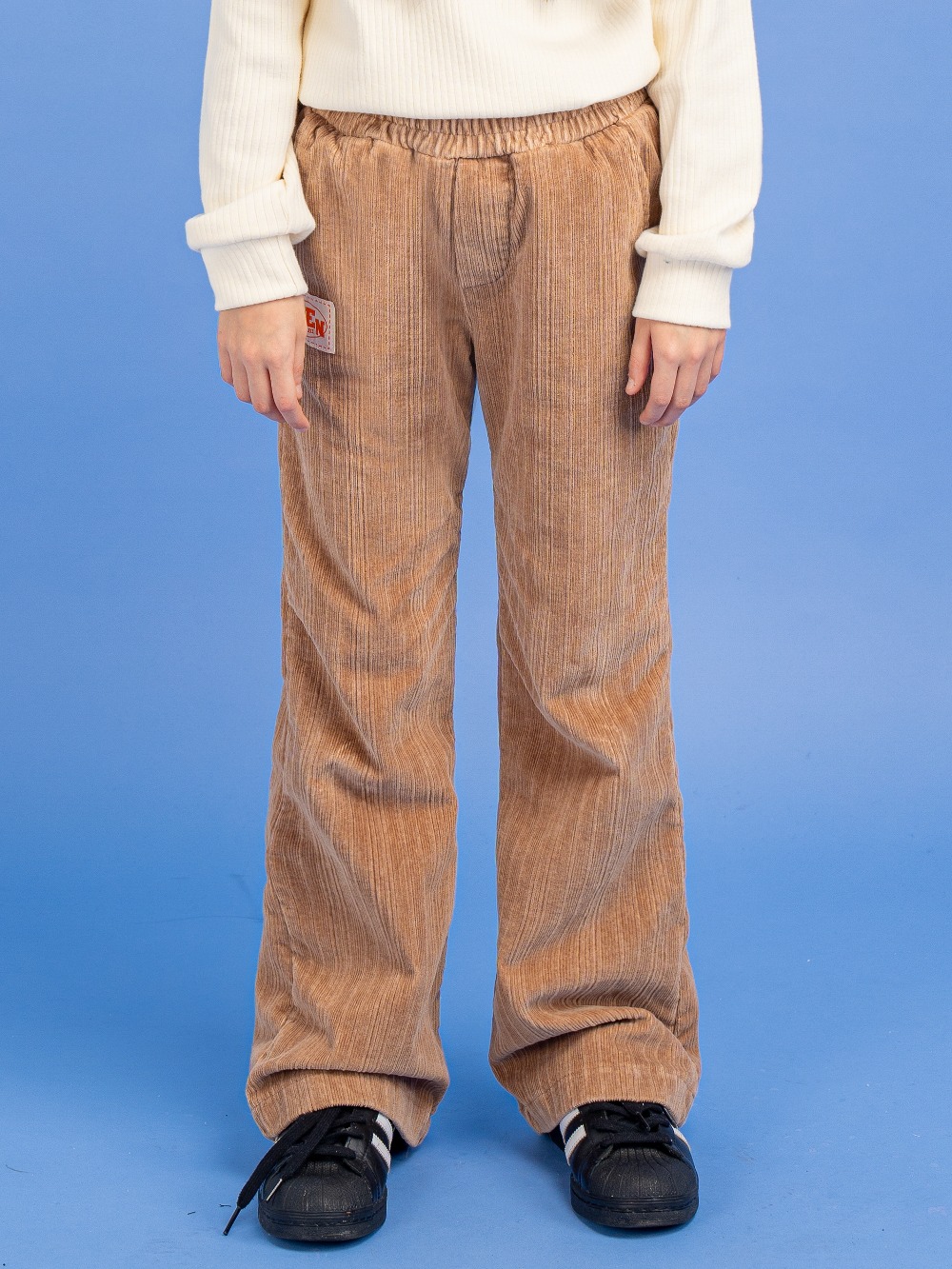Heart Corduroy Boots-cut Pants : Camel ▷20%할인