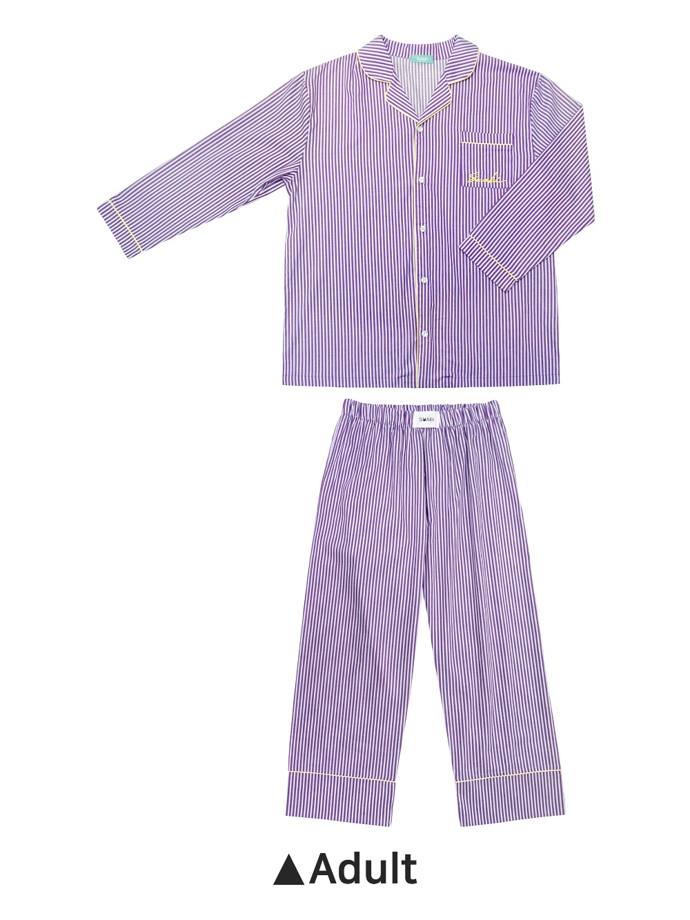 Bonjour Stripe Pajamas : Purple ▷20%할인